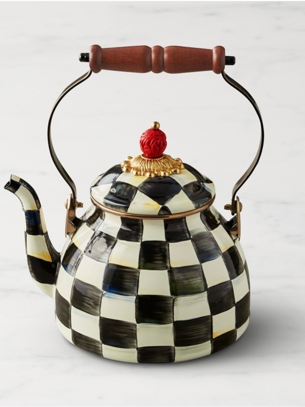 MacKenzie-Childs Courtly Check Tea Kettle